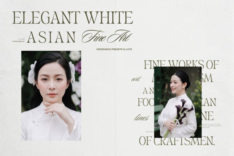 FILMSLOOKS ELEGANT WHITE FINE ART | LUTS + PRESETS